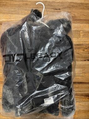 Jordan Craig Black Faux Fur Trim Kids Jacket